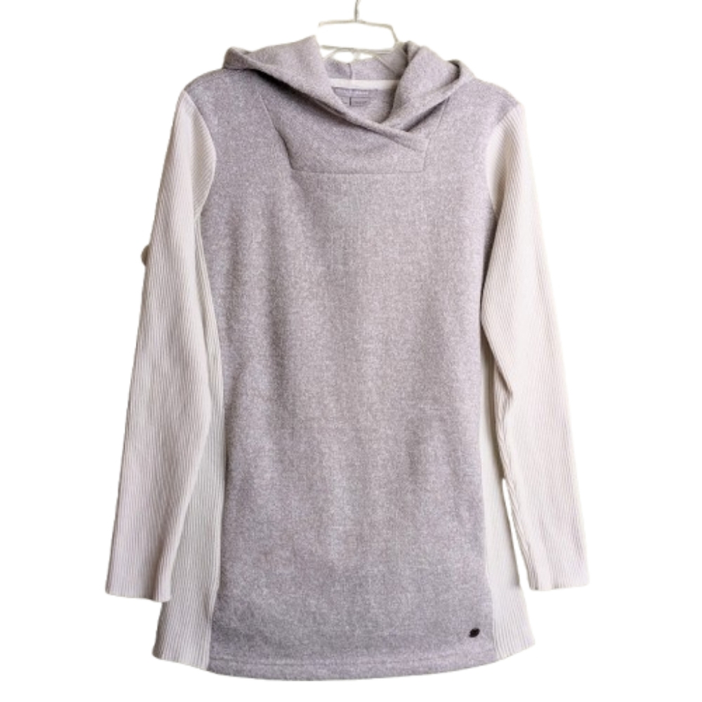 Royal Robbins Sweater Hoodie Cream Brushed Fleece Interior Size Large
